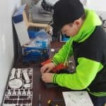 A student creating at a Pinnguaq Makerspace.