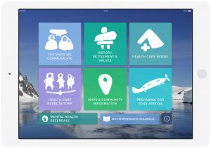 iPad version of Health NU app