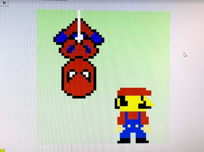 spiderman and mario made with graphicsgale