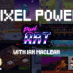 Pixel power graphic.