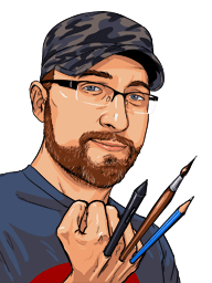 Portrait of Ian MacLean, Pinnguaq staff 2D artist