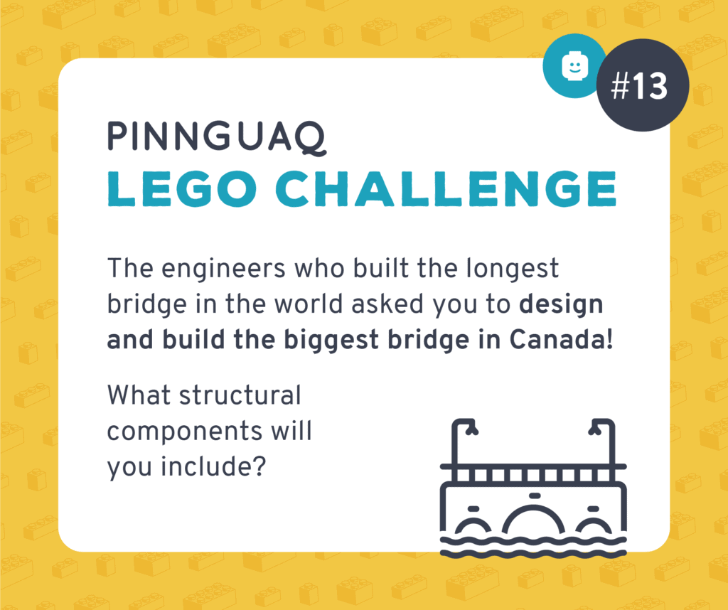 Pinnguaq's Lego Challenge #13 card.