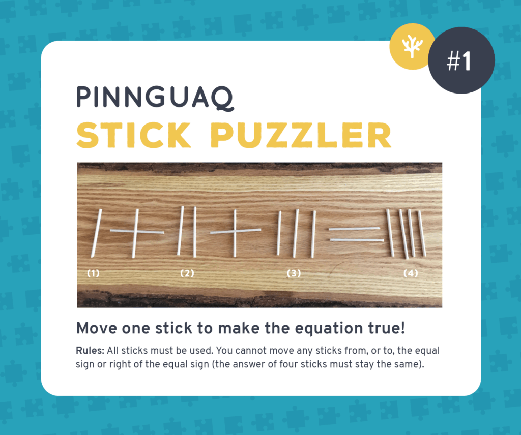 Pinnguaq's stick puzzler challenge #1.