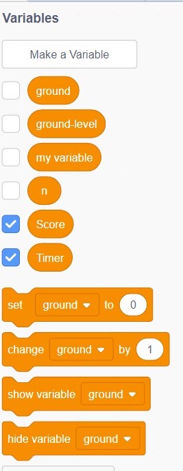 Variable block options.