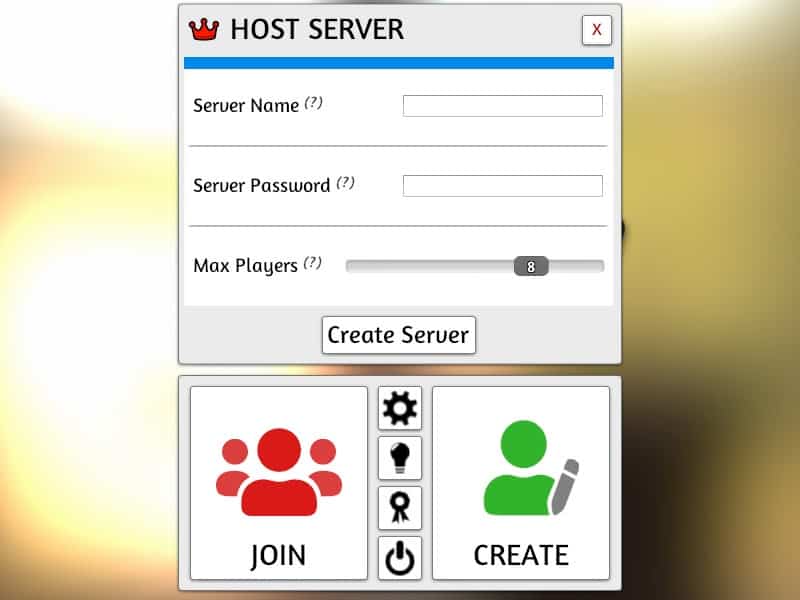 Host server interface.