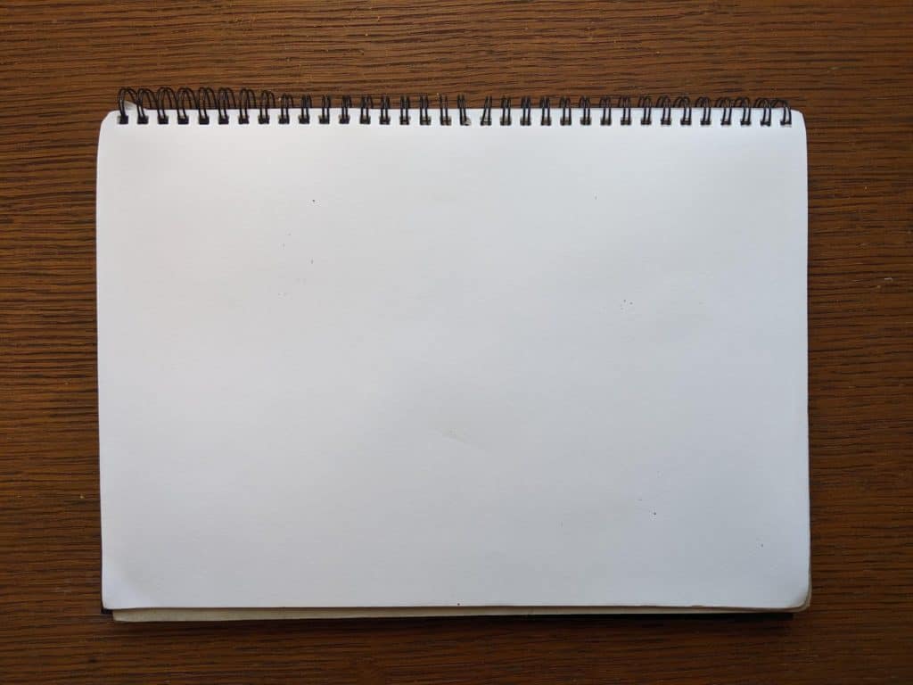 A blank piece of paper.