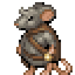 A mouse pixel art sprite.