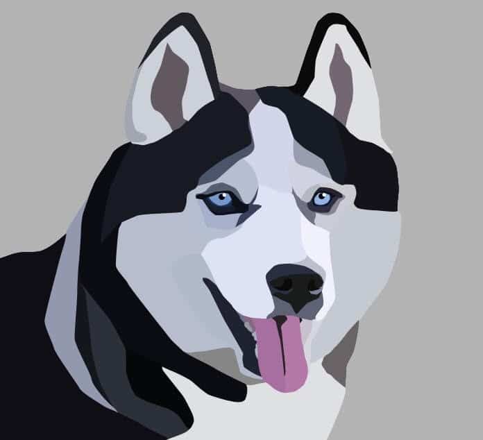 Art of a dog created in Inkscape.
