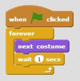 A group of blocks in Scratch.