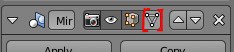 The edge cage icon highlighted in the Blender interface.