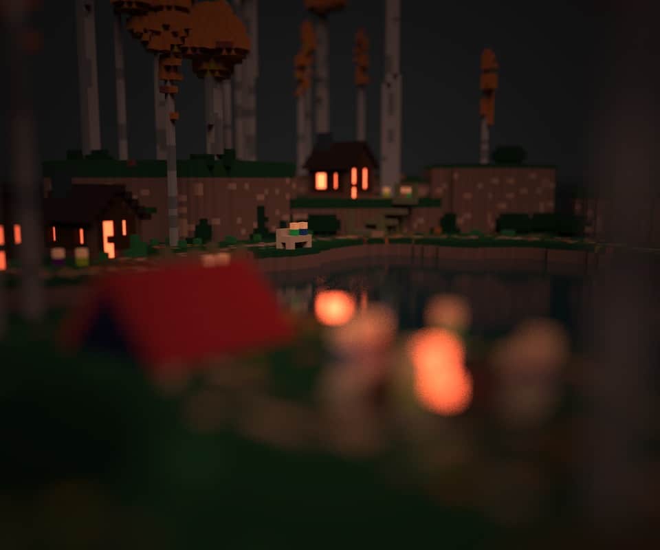Shallow depth of field being added to a project in MagicaVoxel.
