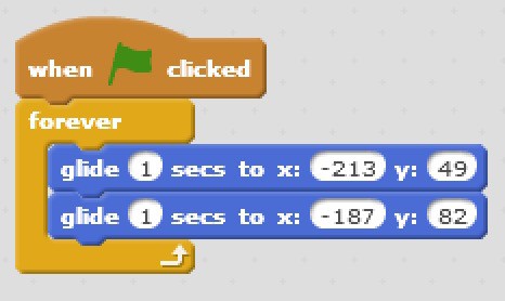 A group of blocks in Scratch.