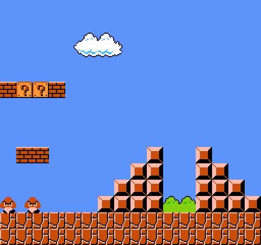 A level created in Mario Maker.