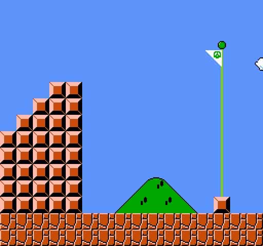 A level created in Mario Maker.