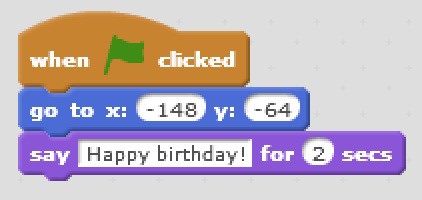 A group of blocks in Scratch.