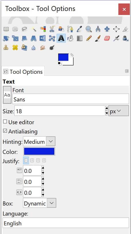 The tool options menu found in the toolbox. The opacity, size, weight and more can be adjusted using a slide bar and other functions can be turned on or off. 