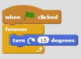 A group of blocks in Scratch.