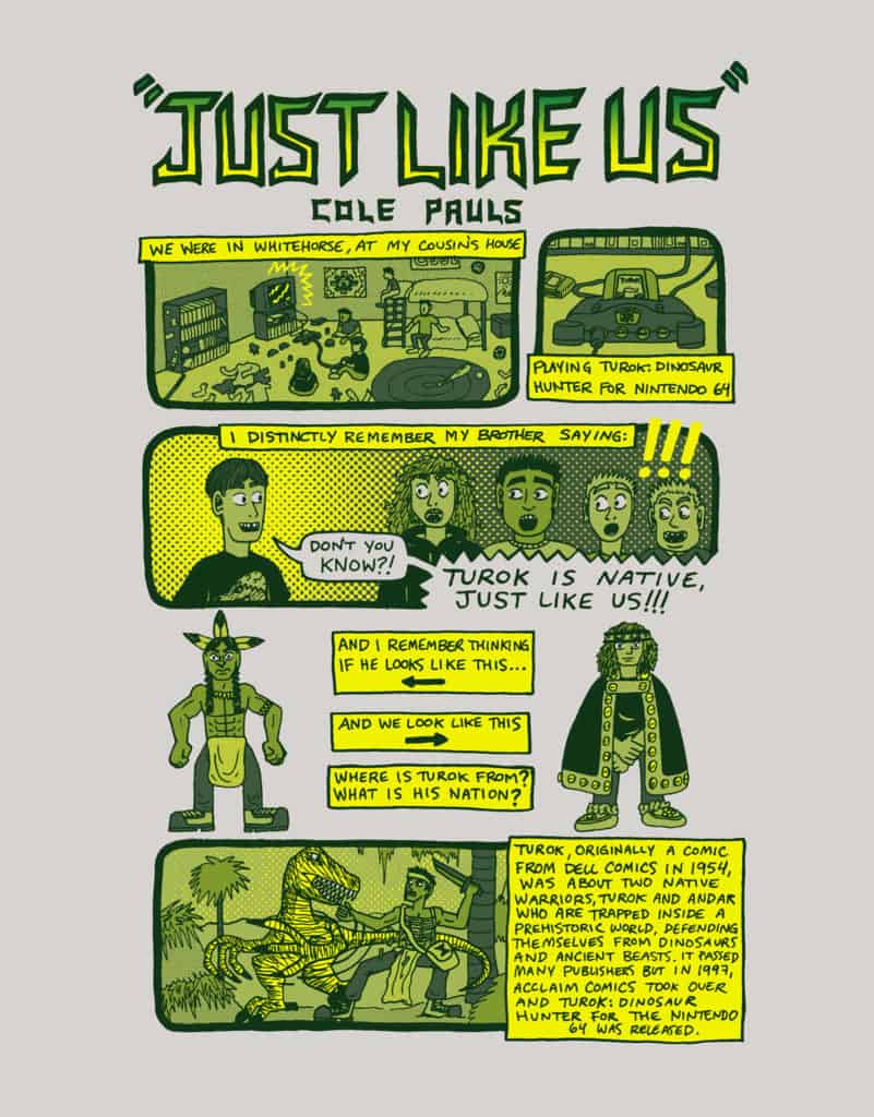 Page 1 of Cole Pauls' "Just Like Us" comic.