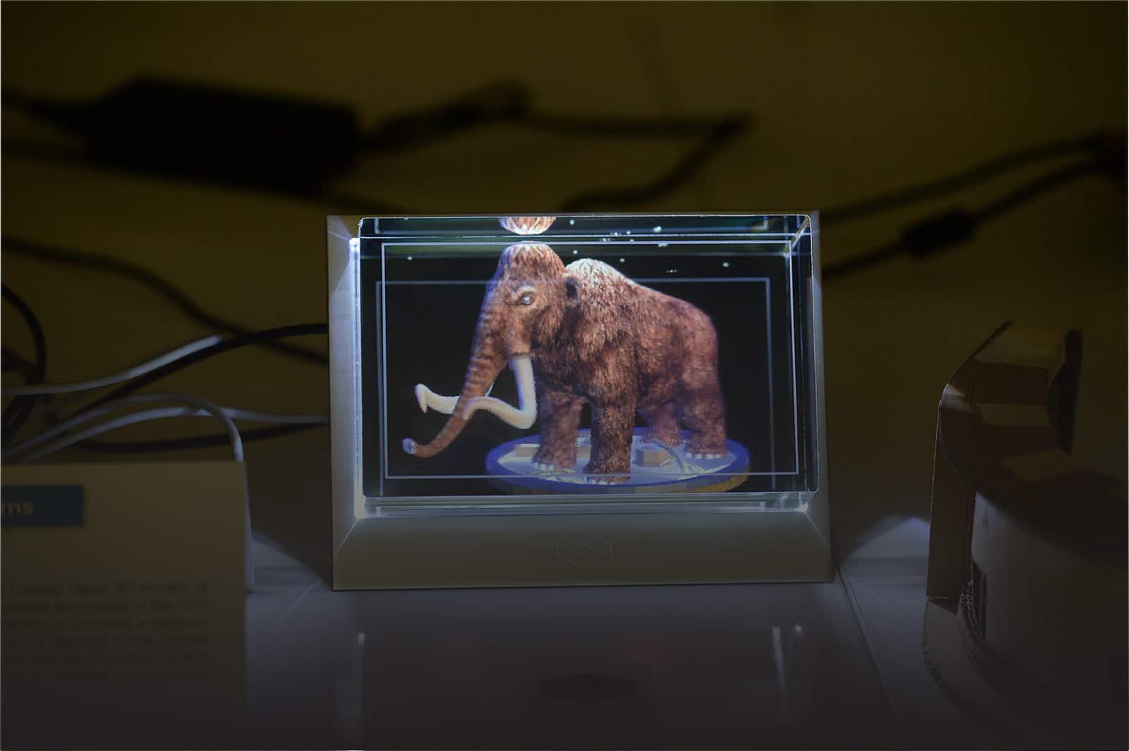 A woolly mammoth rendered in the Looking Glass.