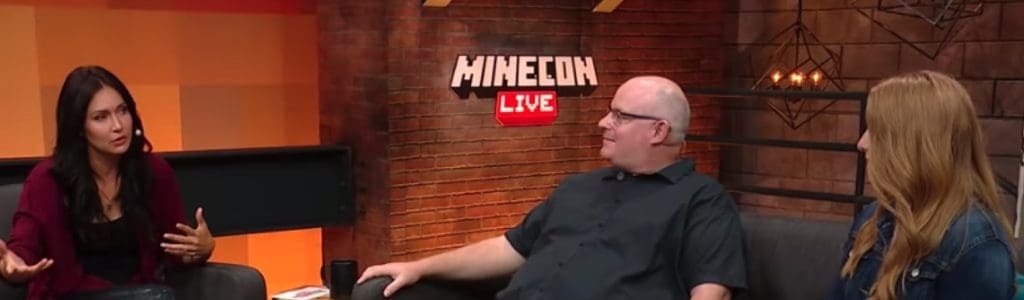 Benjamin Kelly participating on a panel in MINECON Live 2019.